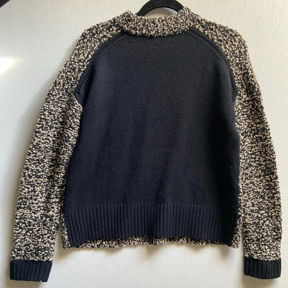 Rag & Bone speckled color blocked pullover wool oversized sweater Sz Xs - Picture 4 of 14